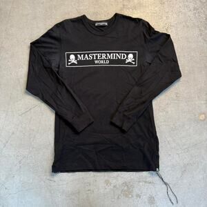 Mastermind Japan × Mastermind World Box Logo Skull Longsleeve Graphic T Shirt